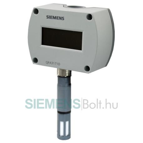 Siemens QFA3160D Kombinált teremérzékelő páratartalom és hőmérséklet érzékelő 2 x DC 0...10 V LCD kijelzővel