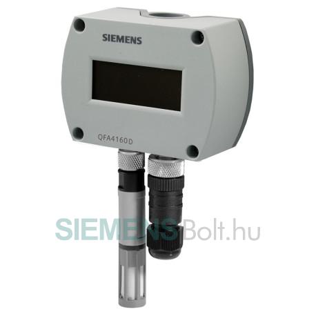 Siemens QFA4171D Hitelesített teremérzékelő kombinált páratartalom és hőmérséklet érzékelő 2 x 4…20mA LCD kijelzővel